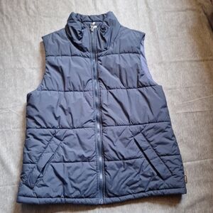 Rei Coop Navy Quilted Puffer Vest - Sleeveless Zip Front Size M